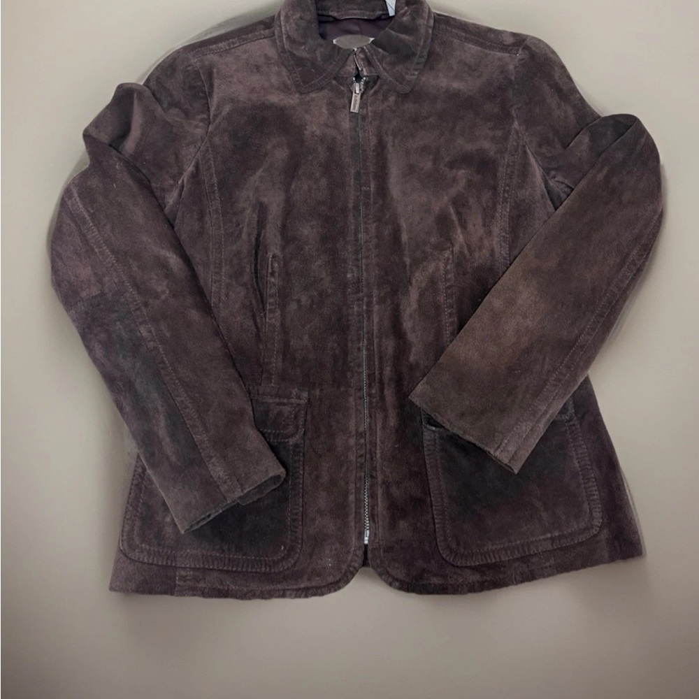 Liz Claiborne Brown Suede Jacket - Picture 3 of 9
